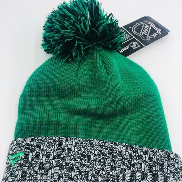 Brand New NHL Dallas Stars Black &‎ Green Pom Knit Beanie For Women - Picture 7 of 7